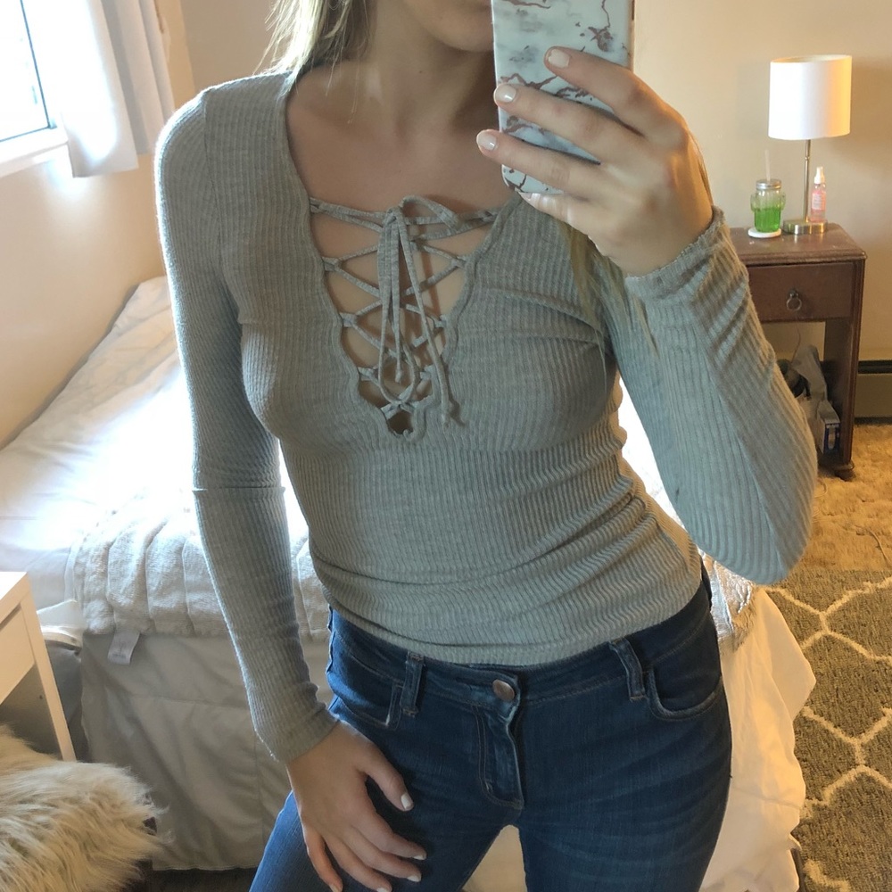 Urban Outfitters Lace Up Top